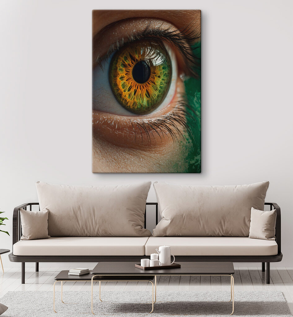 Vibrant eye showcasing unique colors