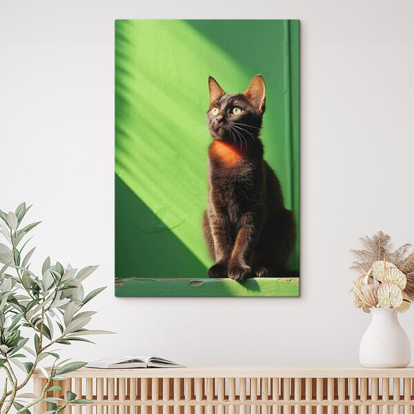 Katze sitzt auf einem Stuhl Katze sitzt auf einem Stuhl