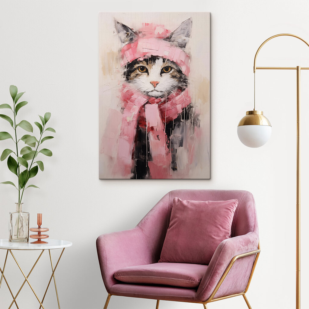 Gemälde einer Katze mit Kopftuch s40801pig307m 1024x1024 - Gemälde einer Katze mit Kopftuch