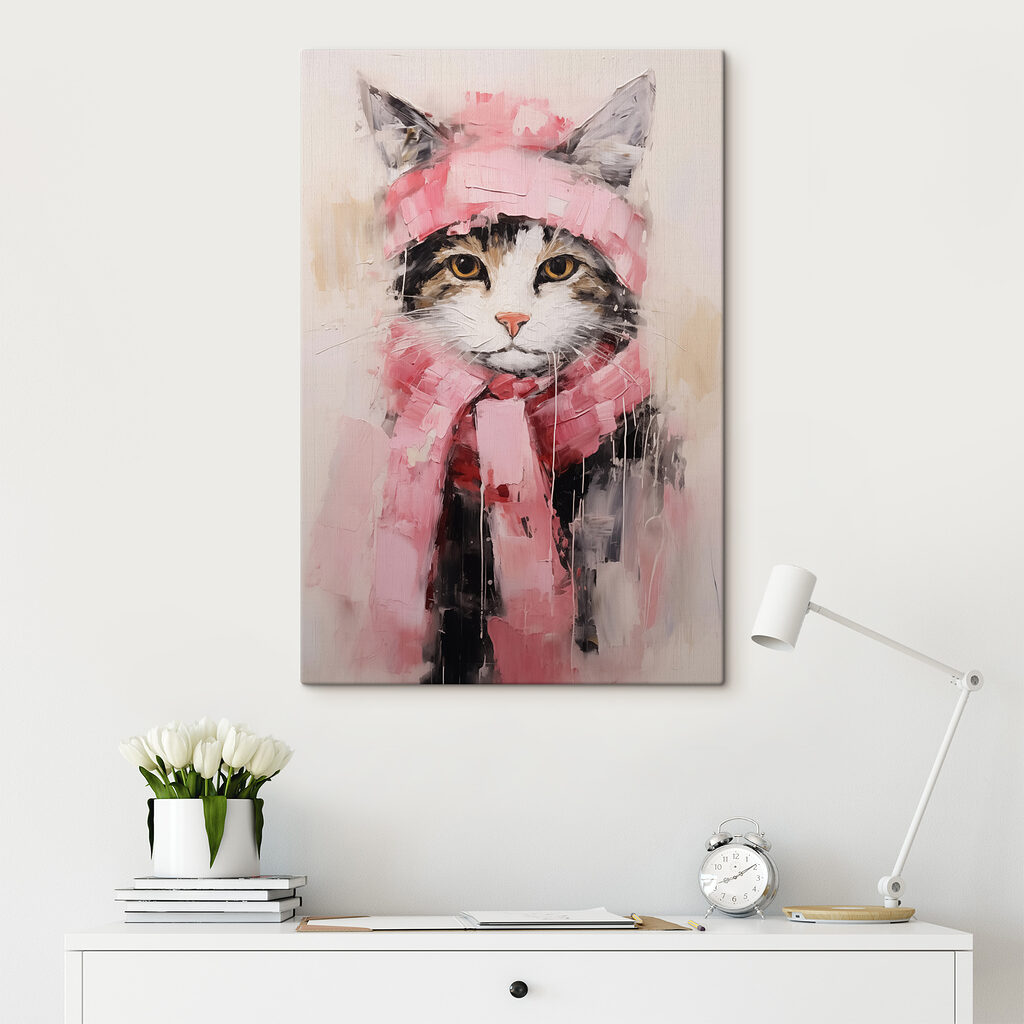 Gemälde einer Katze mit Kopftuch s40801pig302 1024x1024 - Gemälde einer Katze mit Kopftuch