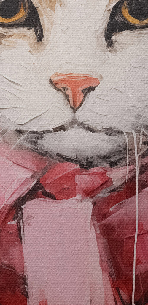 Gemälde einer Katze mit Kopftuch s40801pzvl 499x1024 - Gemälde einer Katze mit Kopftuch