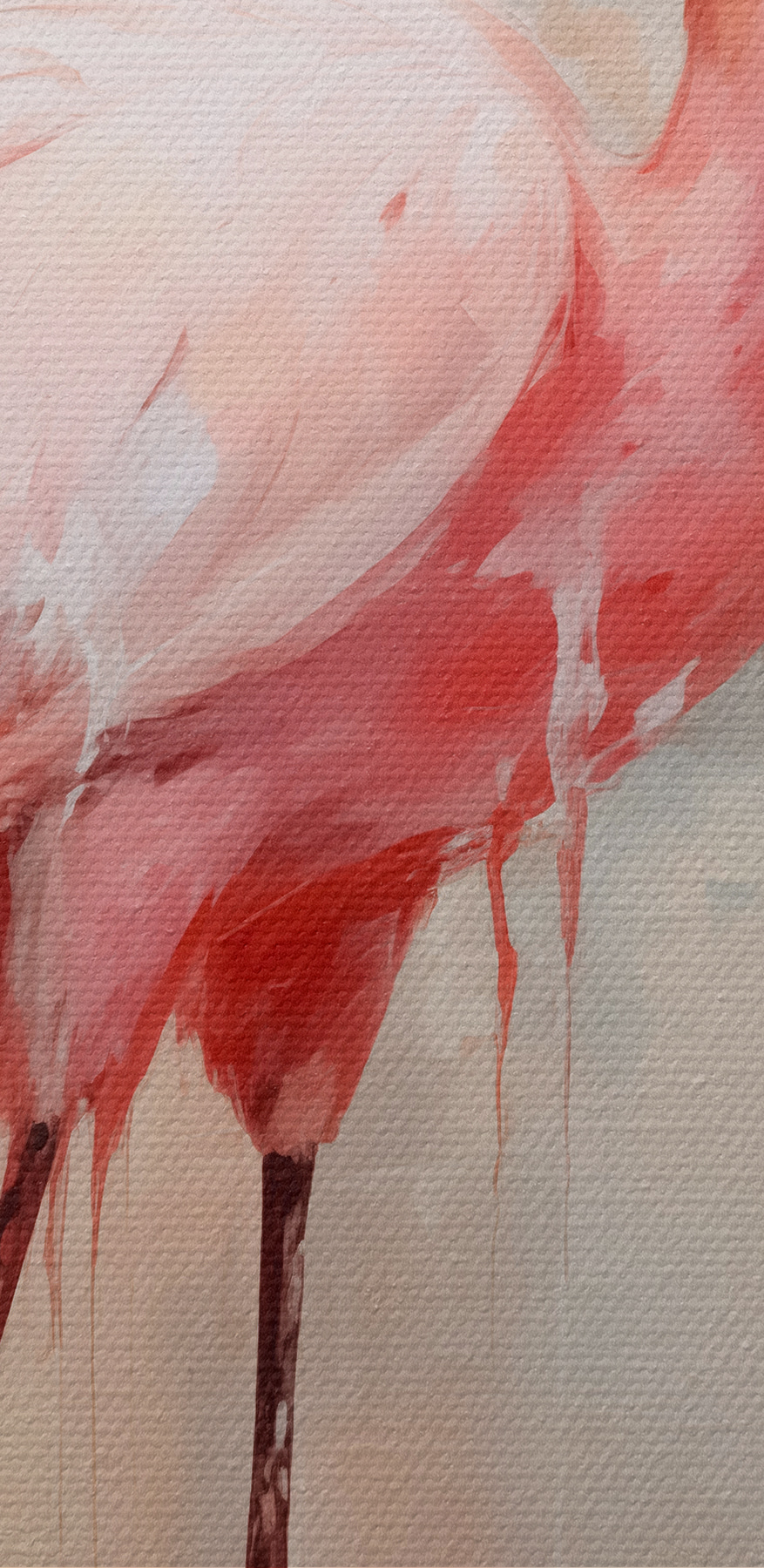 Gemälde eines rosa Flamingos