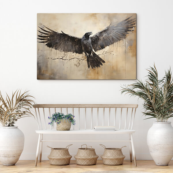 Vogel mit ausgebreiteten Flügeln Vogel mit ausgebreiteten Flügeln
