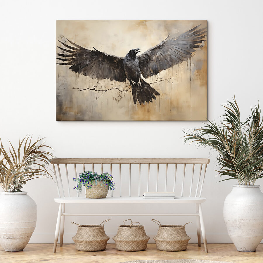 Vogel mit ausgebreiteten Flügeln