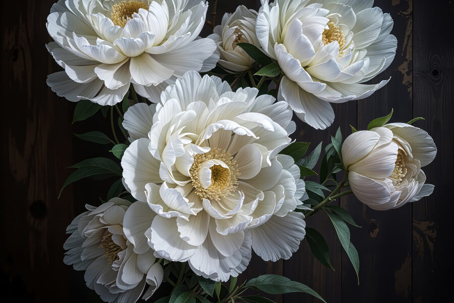 Gruppe von weißen Blumen