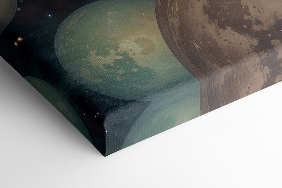 Gruppe von Planeten im Weltraum