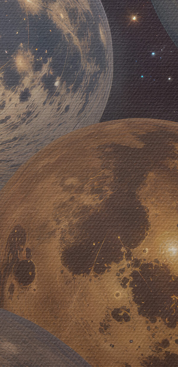 Gruppe von Planeten im Weltraum Gruppe von Planeten im Weltraum