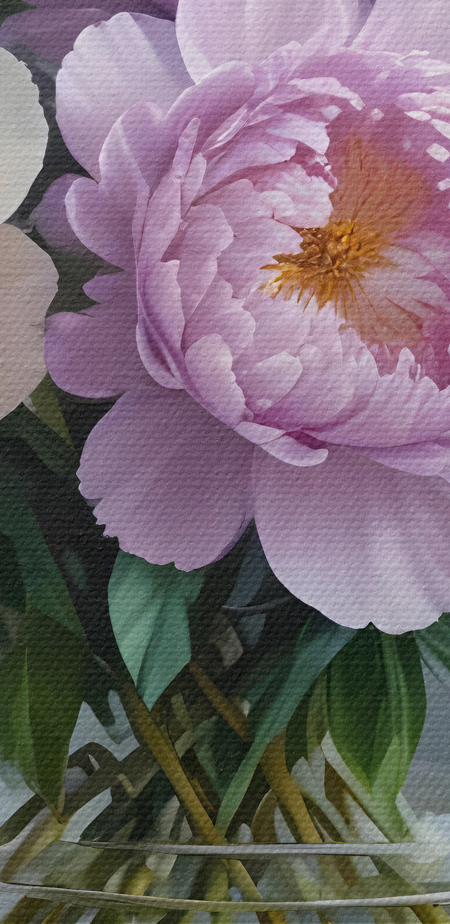 Vase mit Blumen auf einem Tisch