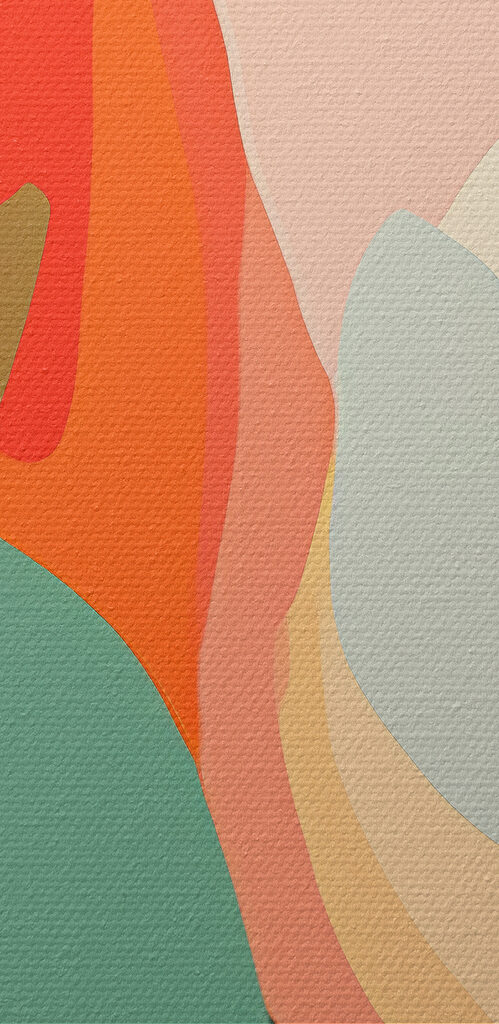 Woman's face with colorful leaves