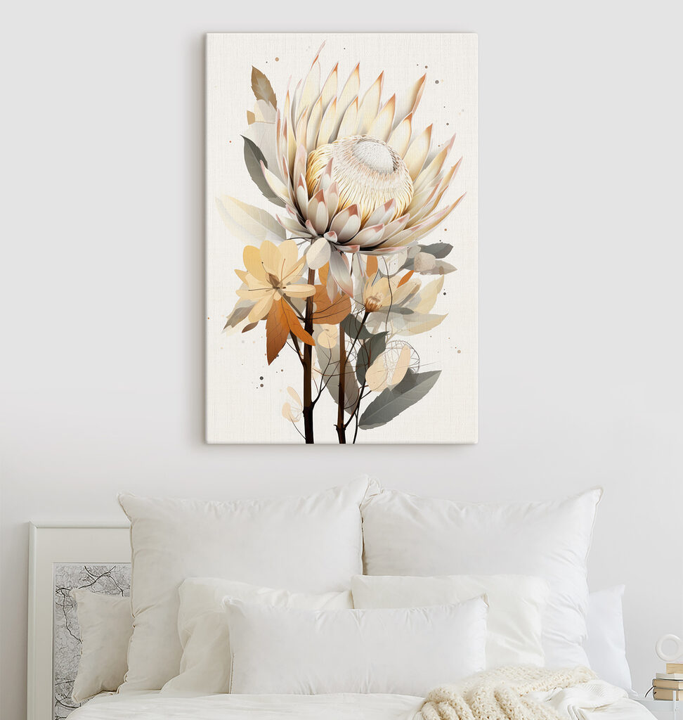 Flower with leaves and a white flower Flower with leaves and a white flower