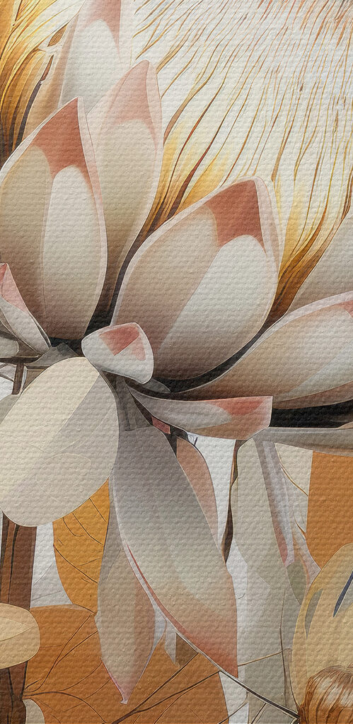 Flower with leaves and a white flower Flower with leaves and a white flower