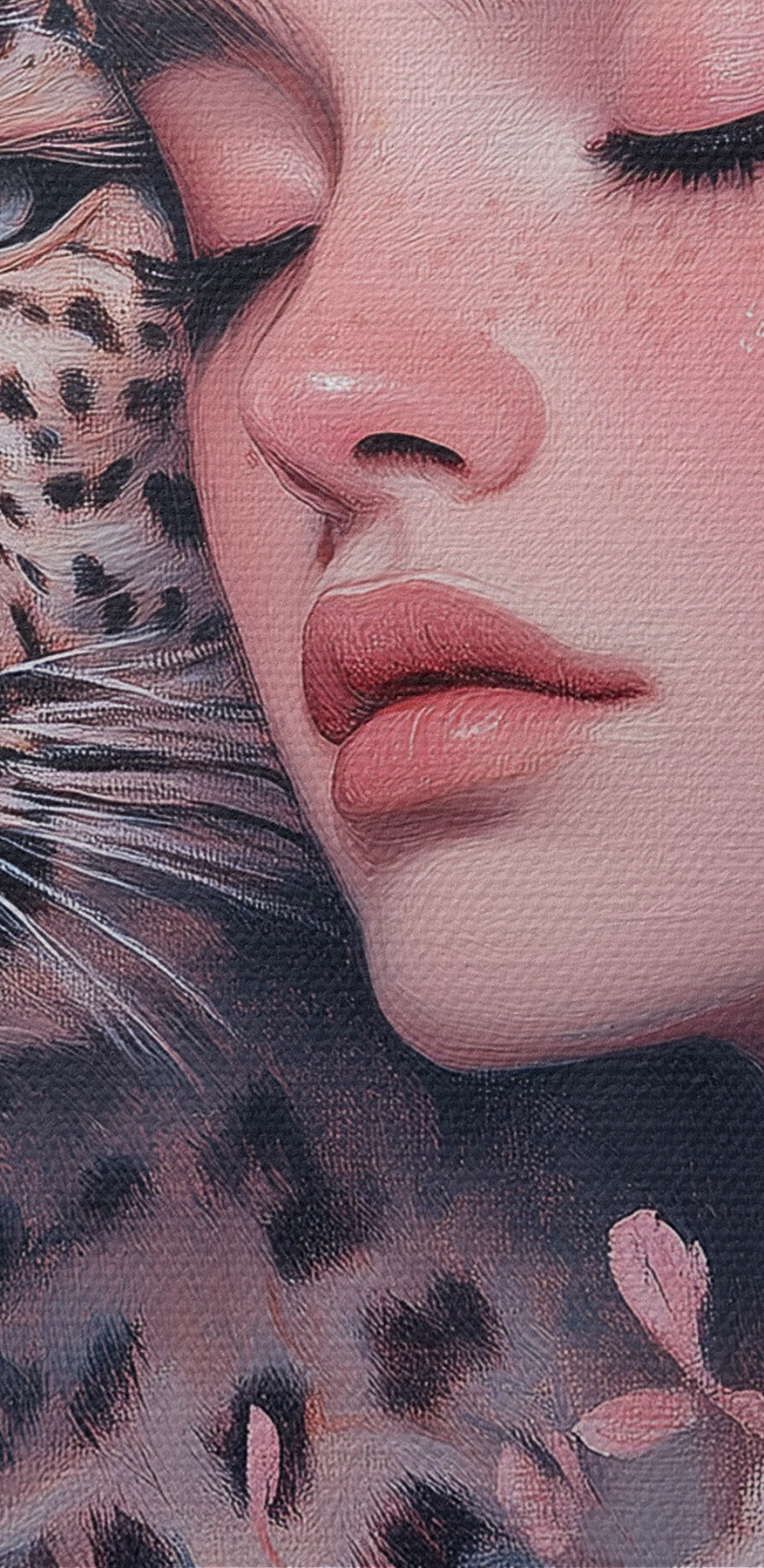 Frau mit Gepard