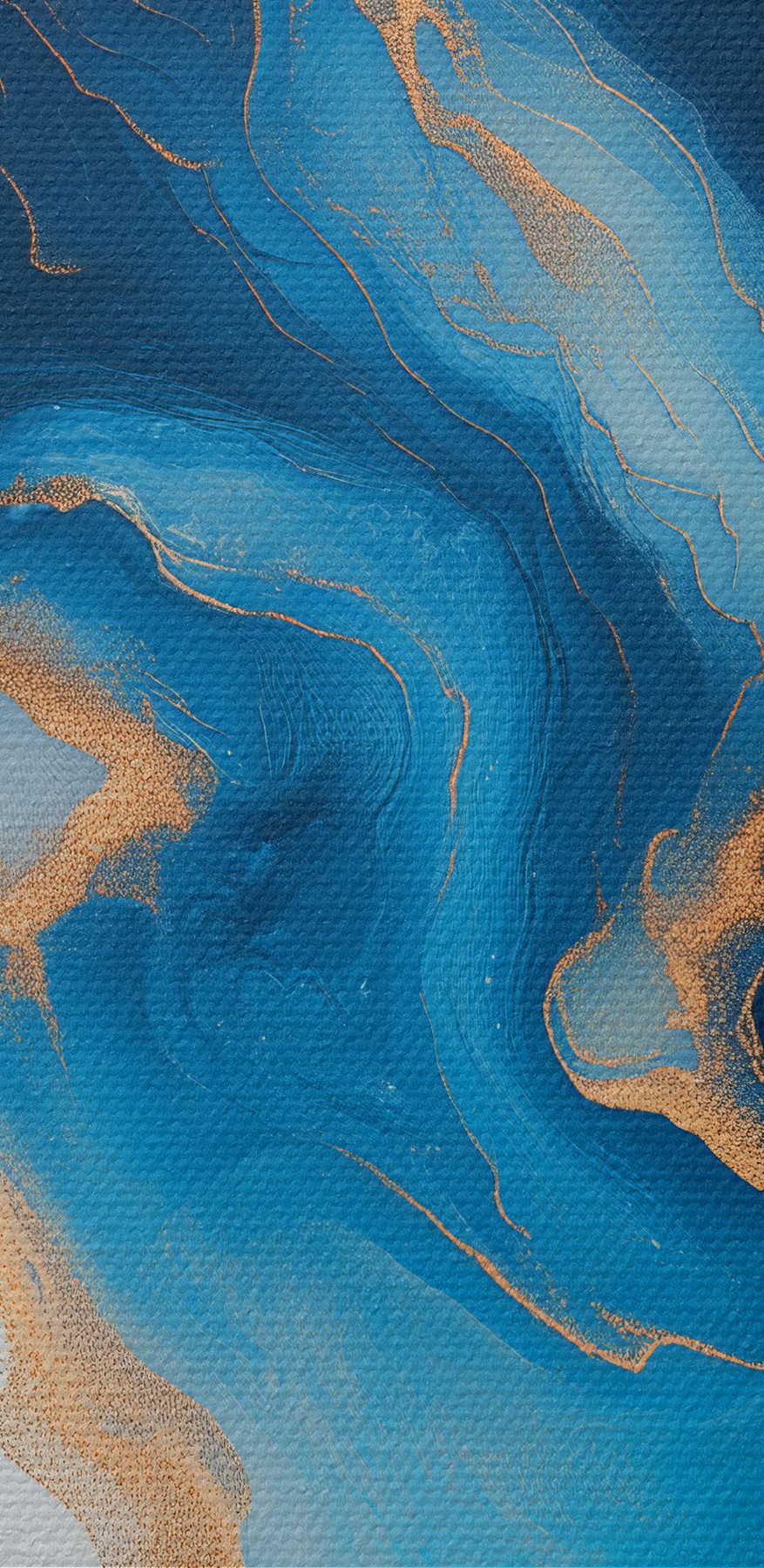 Azurblaue Ströme in einem abstrakten Tanz