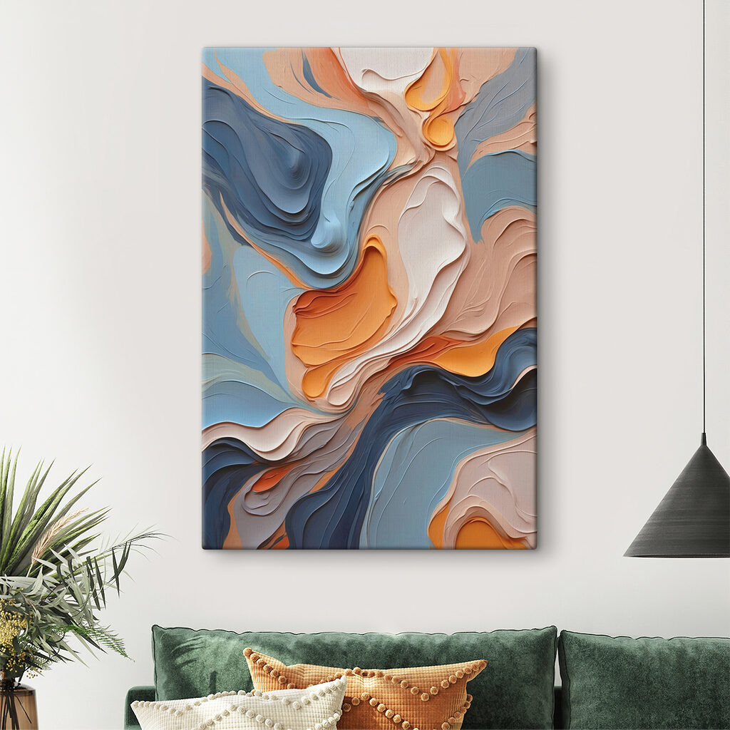 Colorful swirls of paint