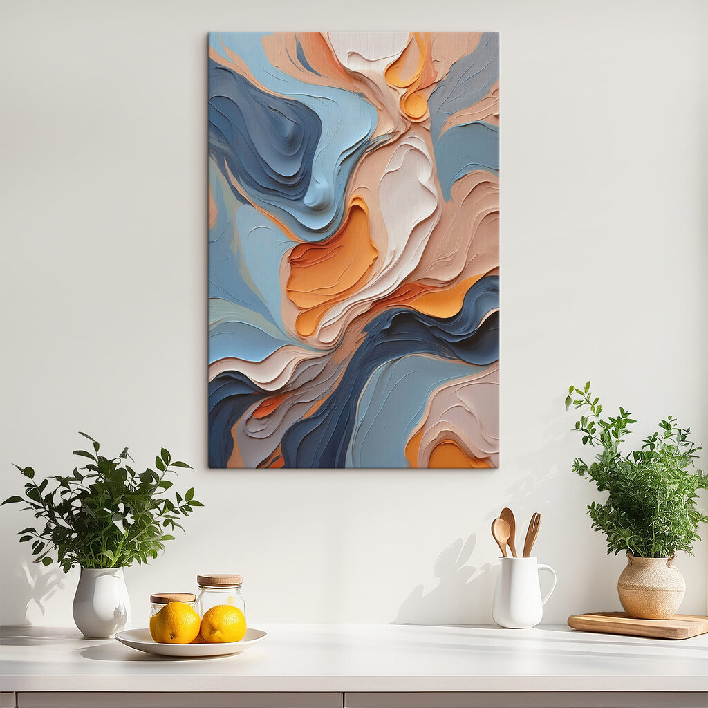 Colorful swirls of paint