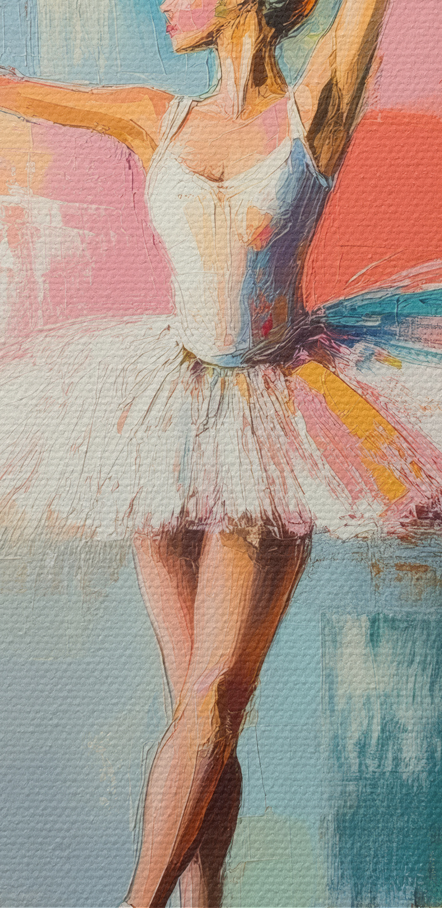 Frau im Tutu tanzt