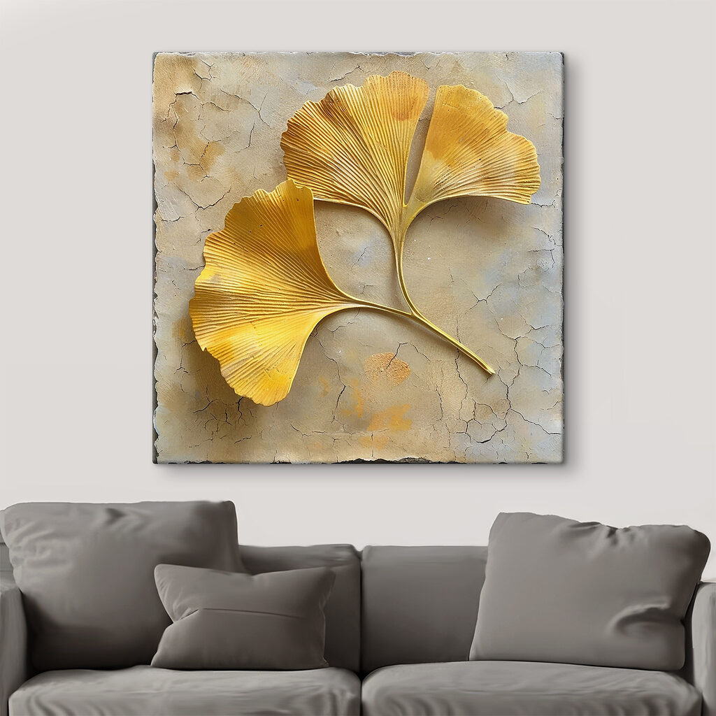 Yellow leaves on a concrete surface Yellow leaves on a concrete surface