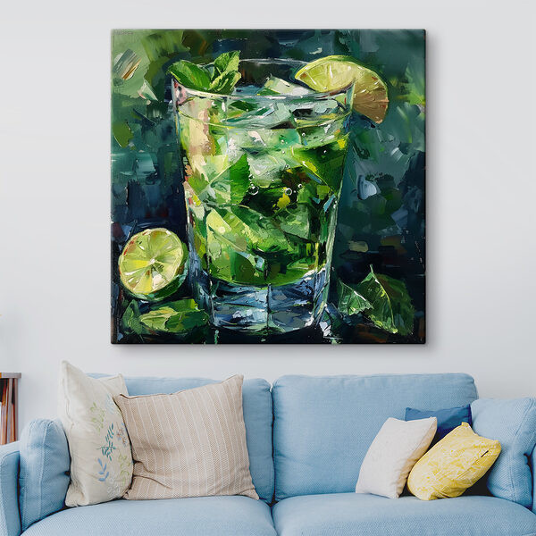 Glas mit Eis und Limetten Glas mit Eis und Limetten