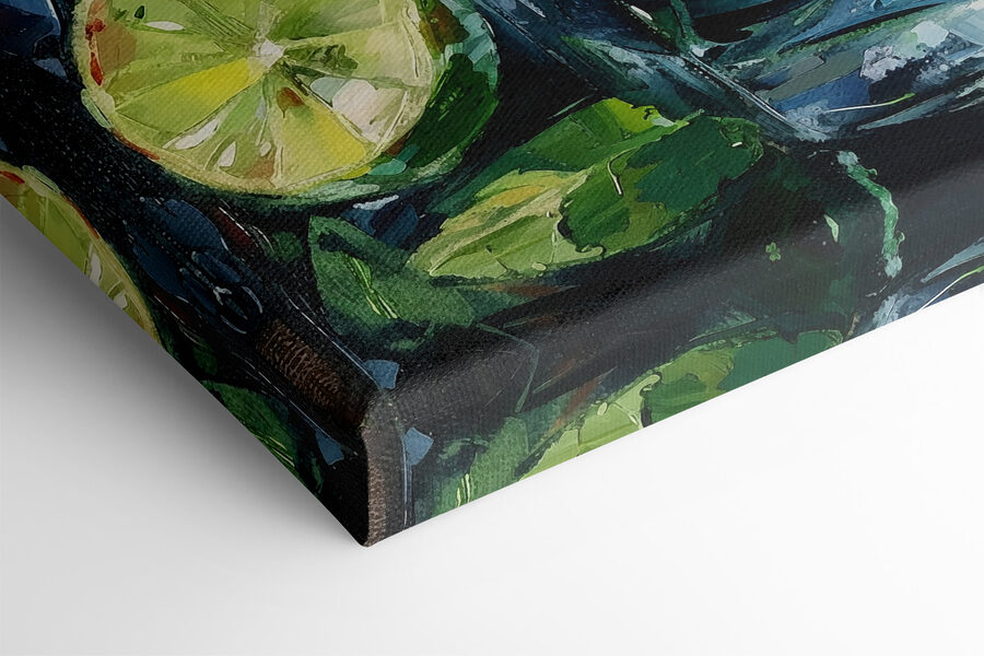Glas mit Eis und Limetten Glas mit Eis und Limetten