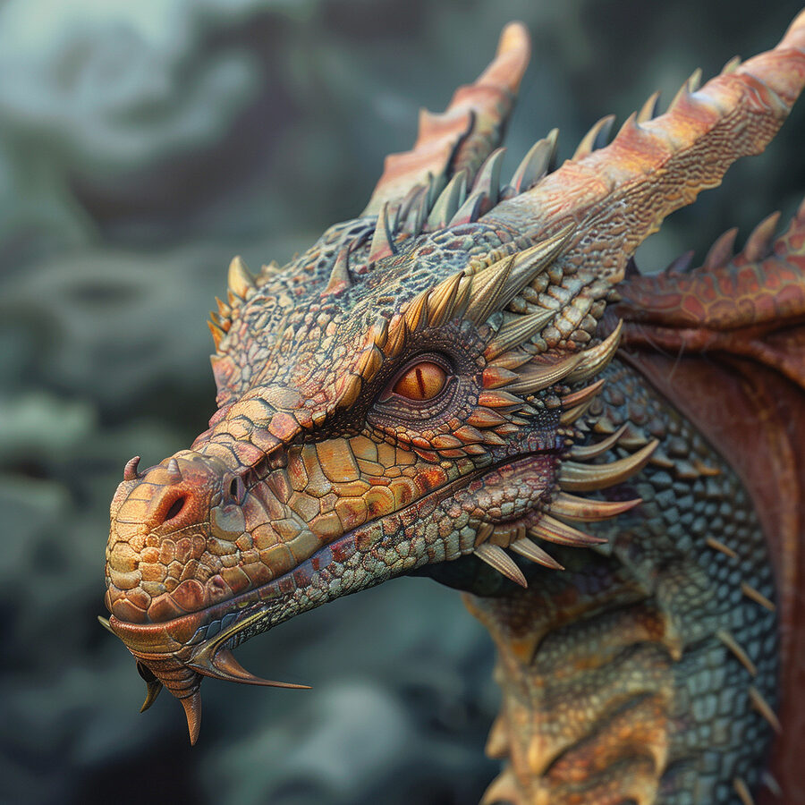 Drache mit scharfen Stacheln