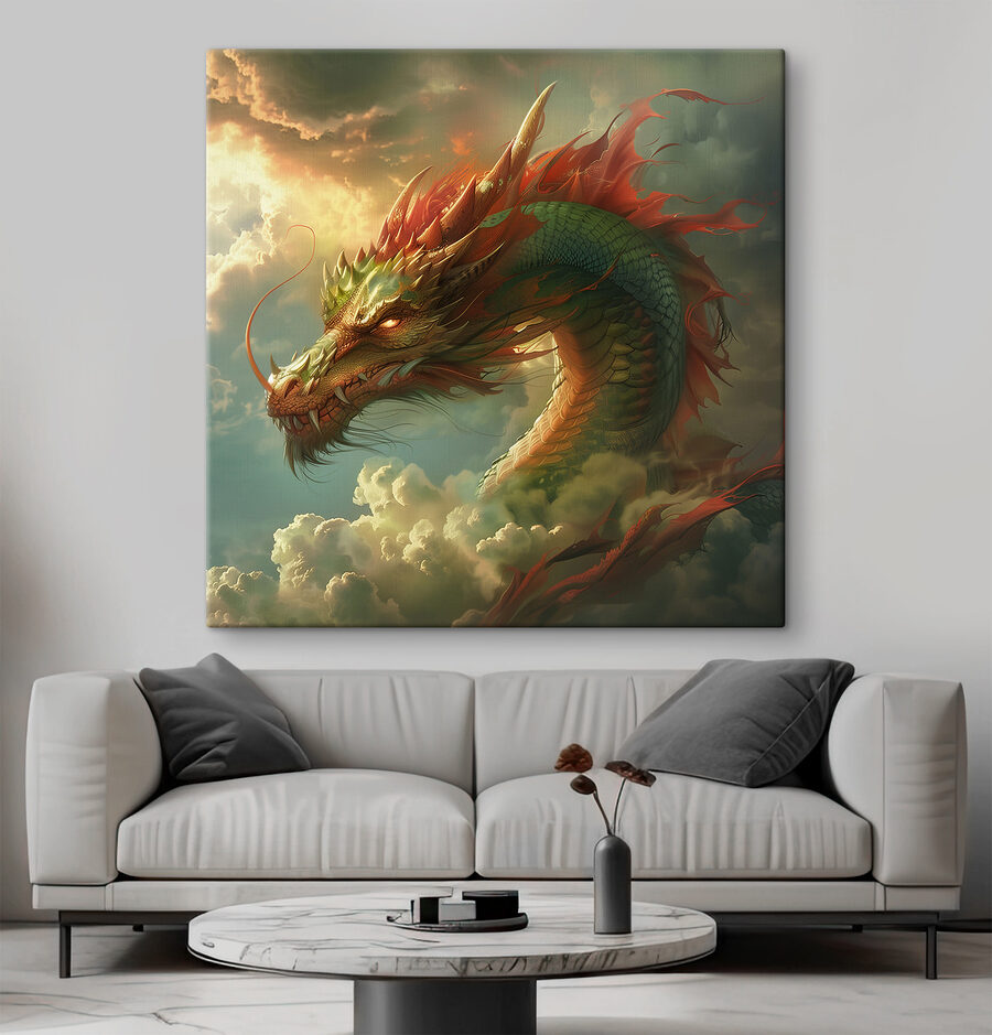 Drache in den Wolken