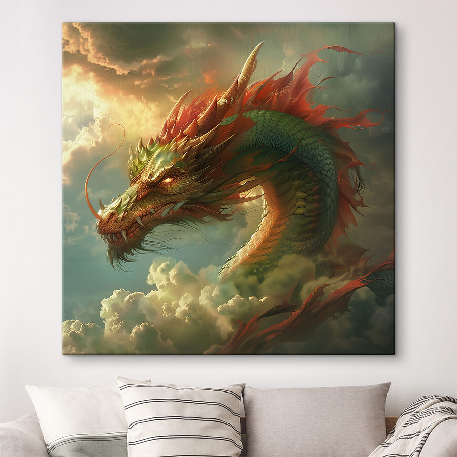 Drache in den Wolken