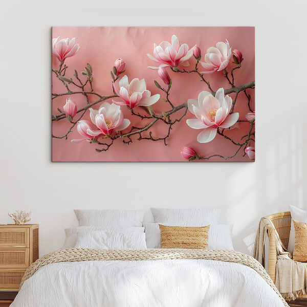 Zweig mit Blumen darauf Zweig mit Blumen darauf