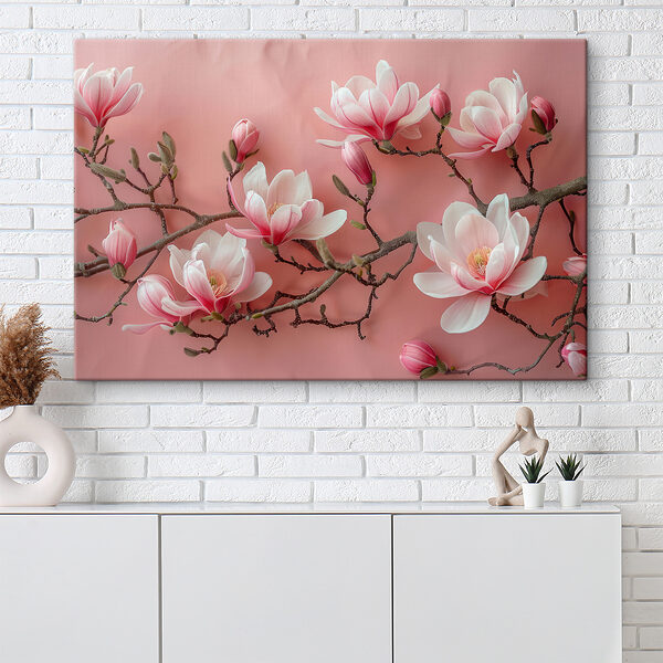 Zweig mit Blumen darauf Zweig mit Blumen darauf