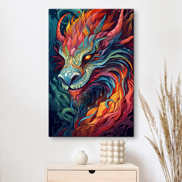 Bunte Kunst eines Drachens Bunte Kunst eines Drachens