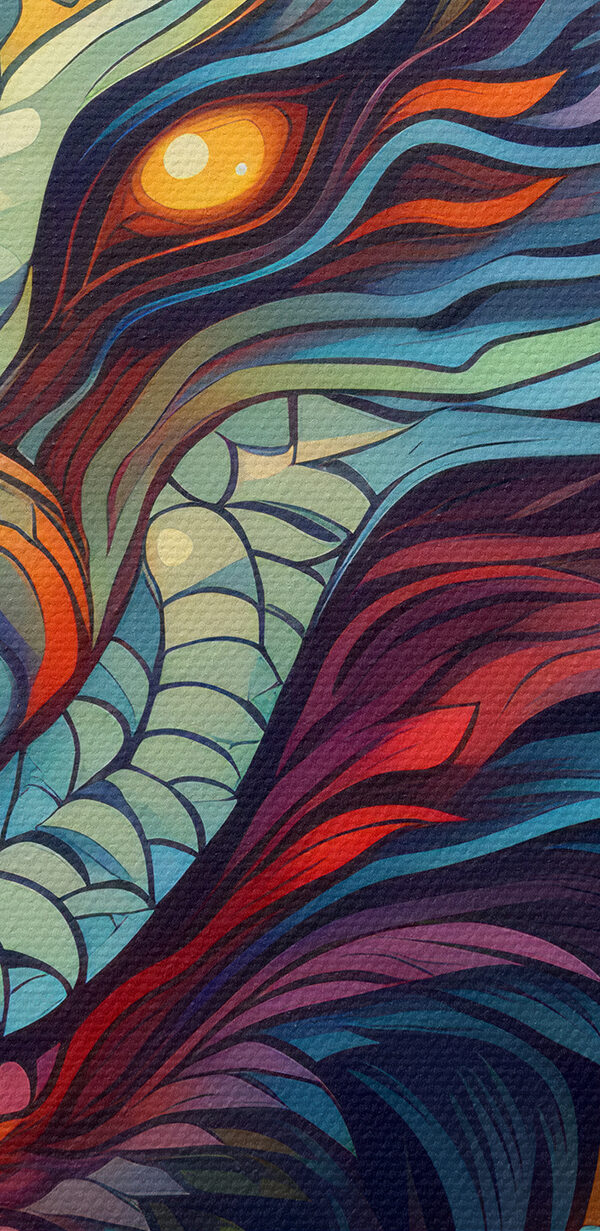 Bunte Kunst eines Drachens Bunte Kunst eines Drachens