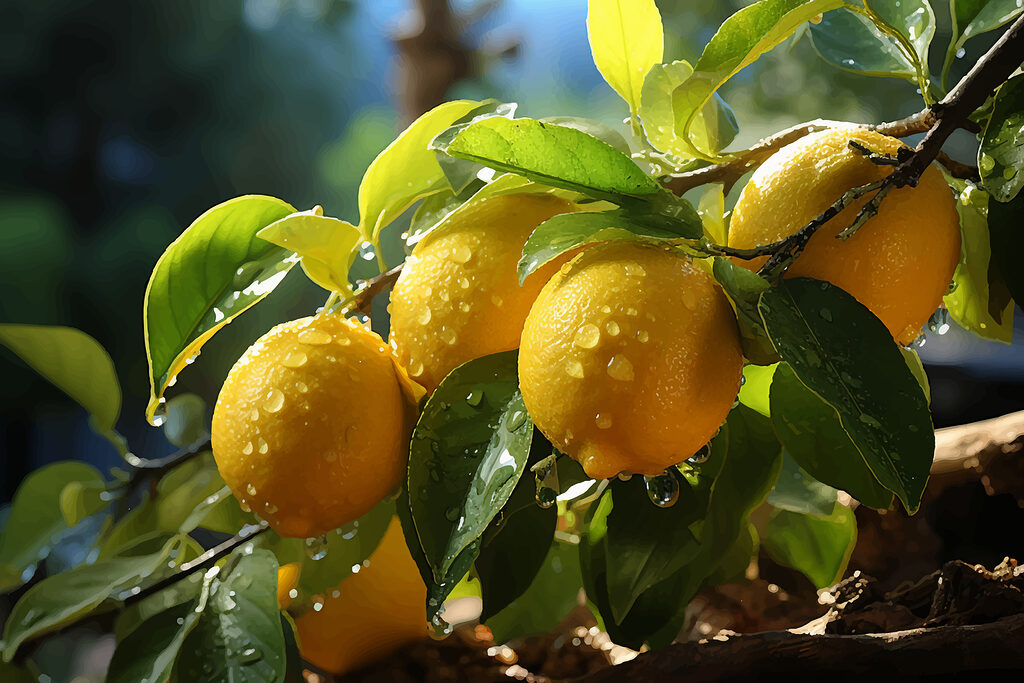 Group of lemons on a tree Group of lemons on a tree