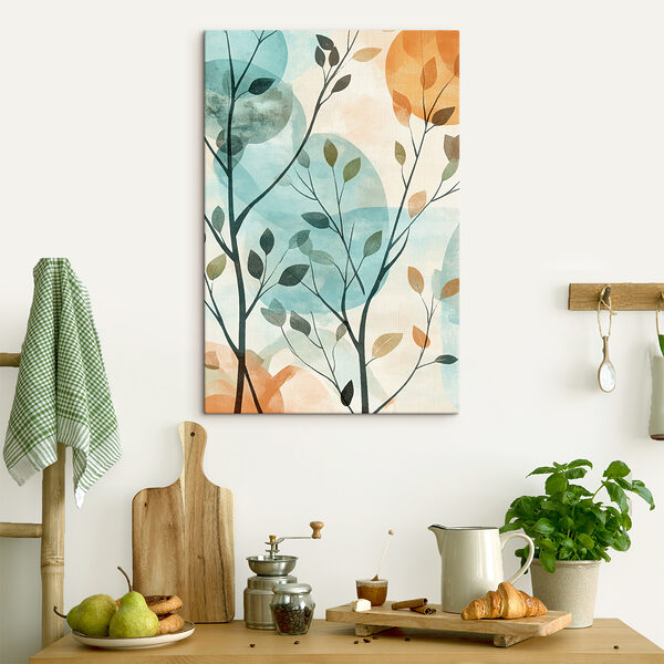 Painting of a tree with leaves Painting of a tree with leaves
