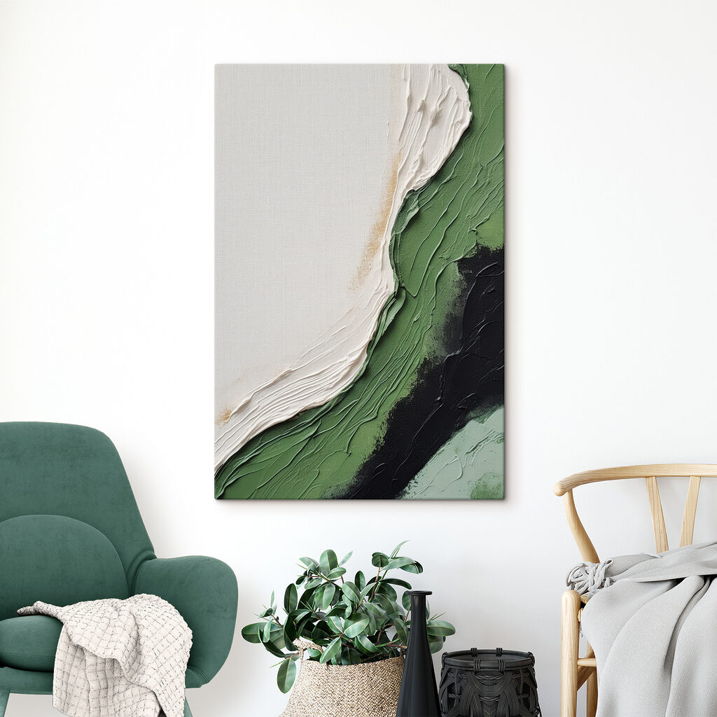 Close up of a painting