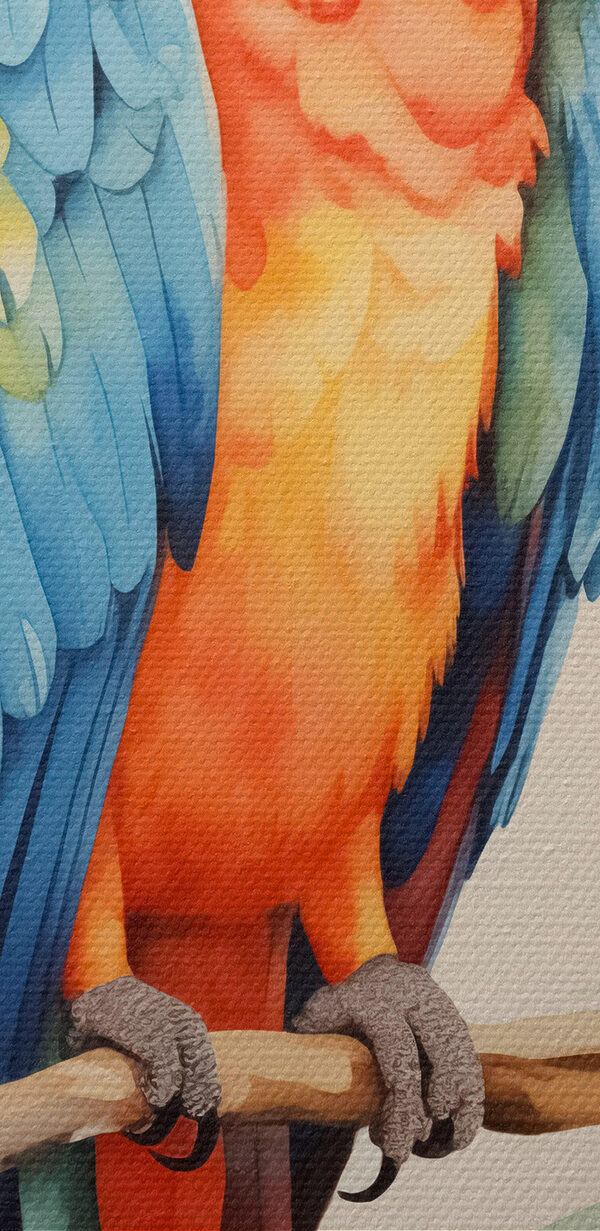 Bunter Vogel auf einem Zweig Bunter Vogel auf einem Zweig