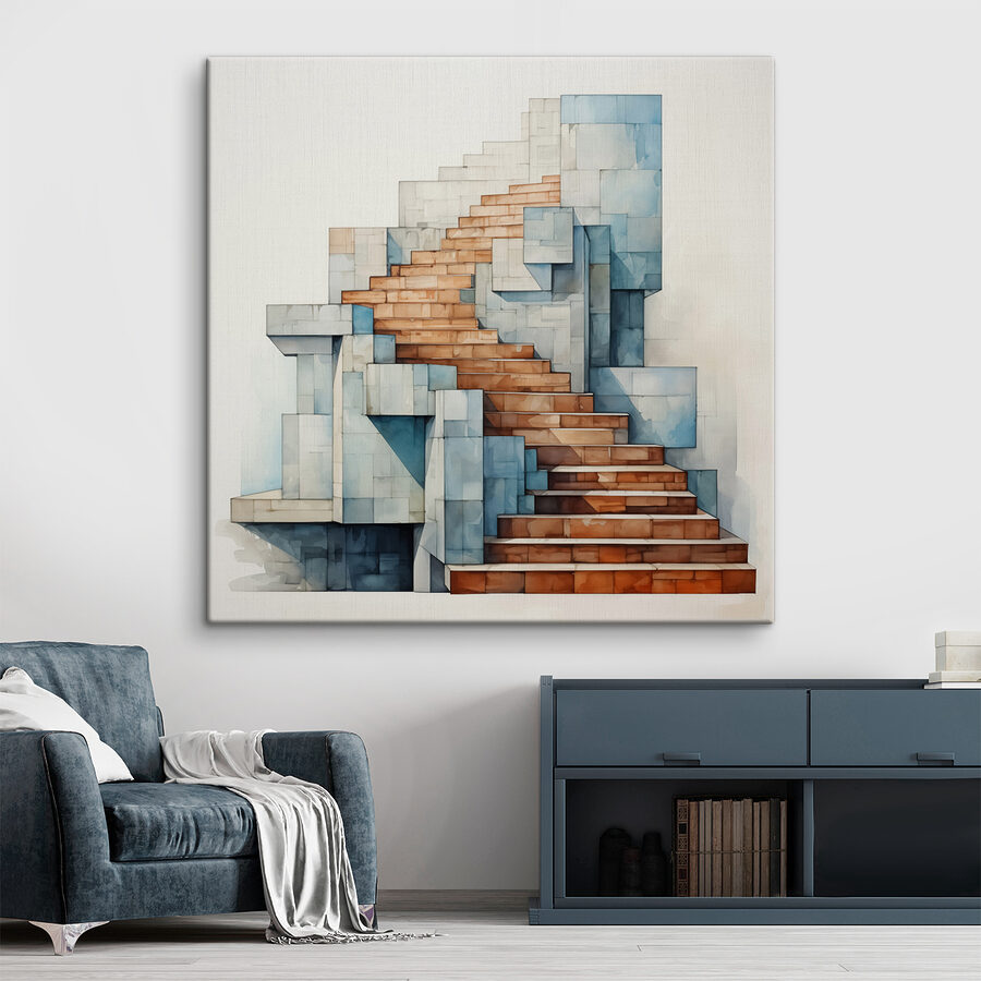 Aquarell einer Treppe