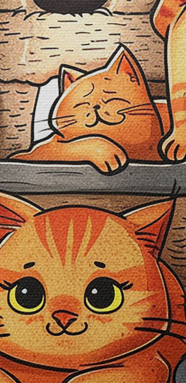 Gruppe von Katzen auf einem Turm Gruppe von Katzen auf einem Turm