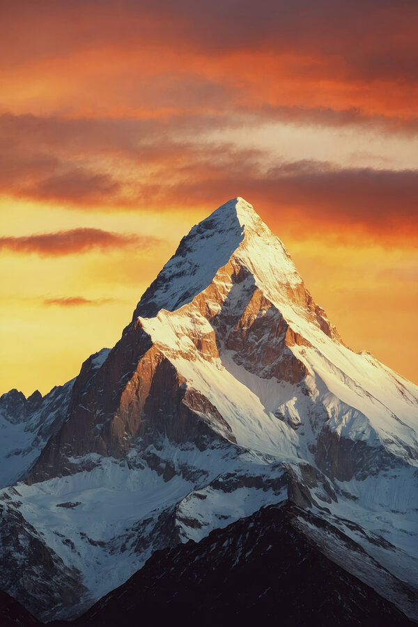Berg mit Schnee auf dem Gipfel Berg mit Schnee auf dem Gipfel