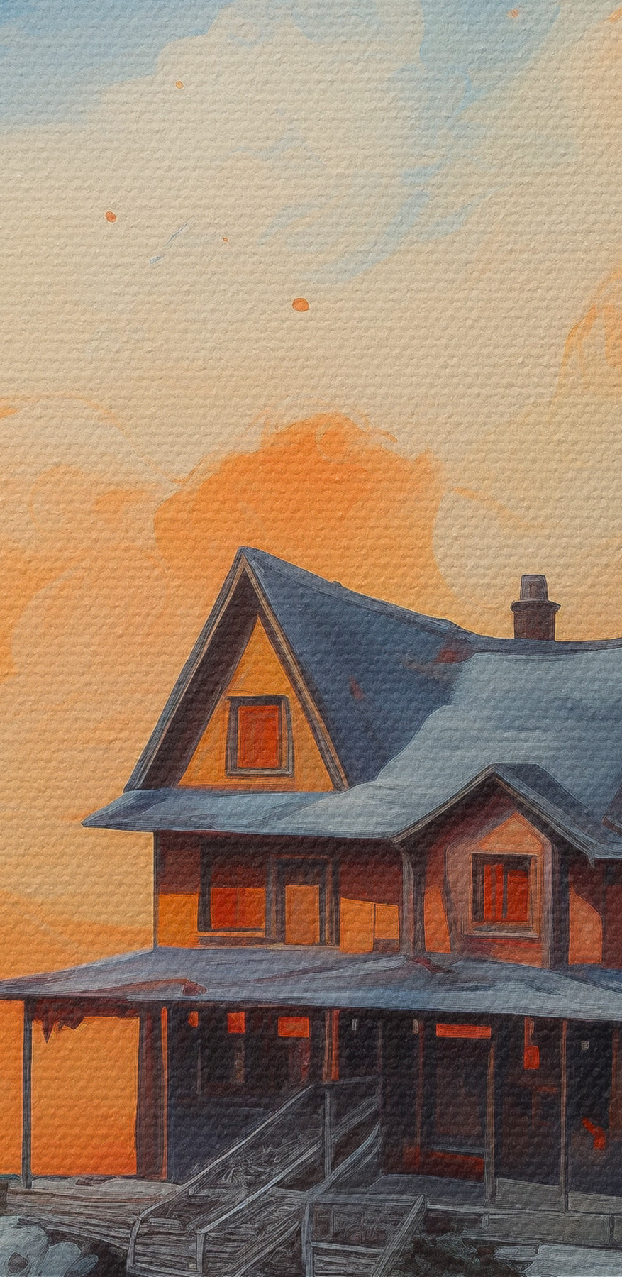 Haus auf einem Felsen
