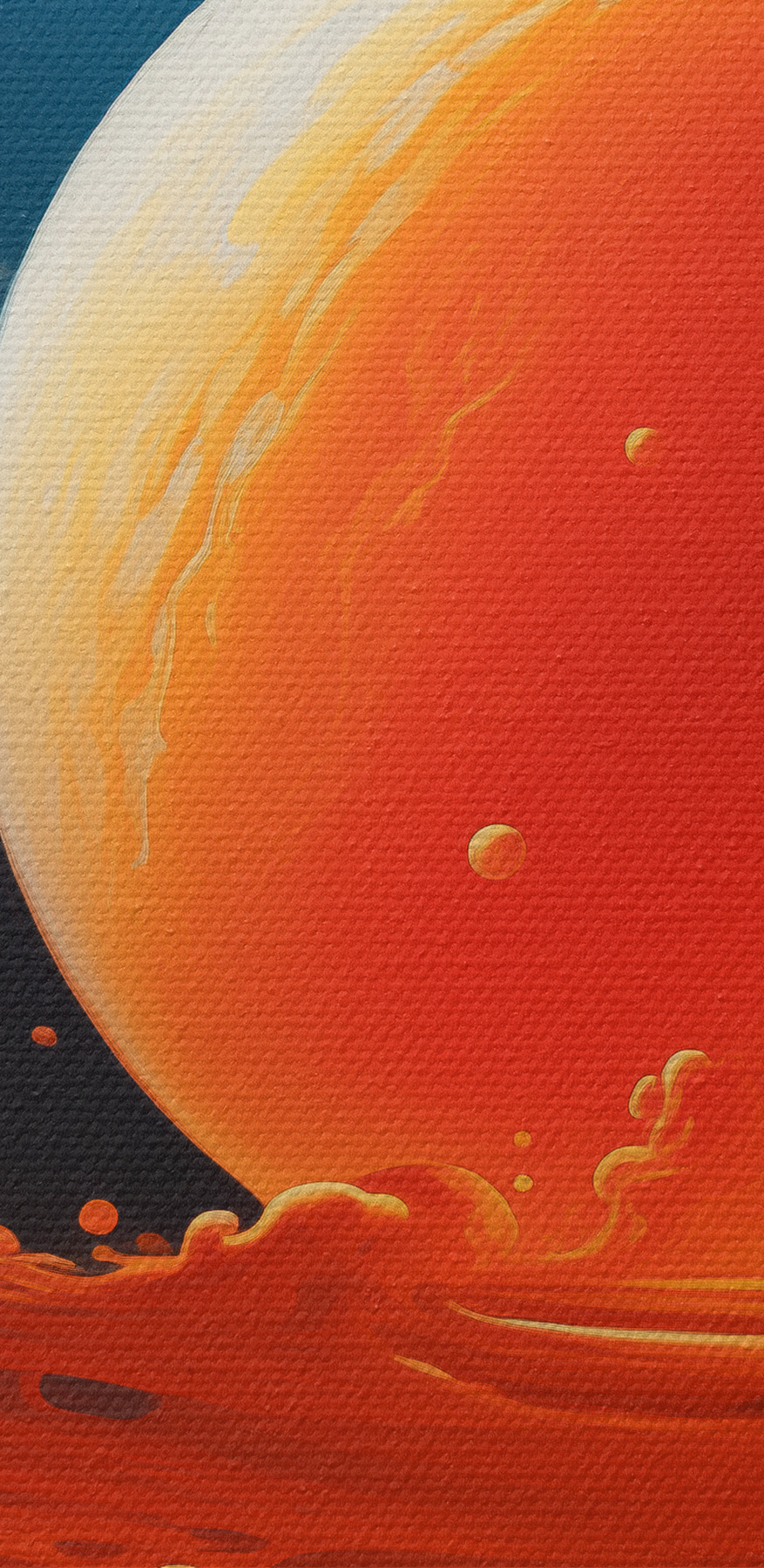 Haus am Himmel mit Planeten