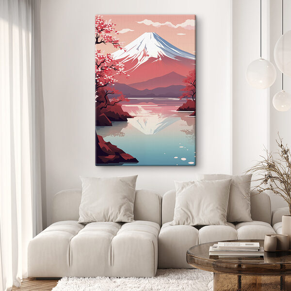 Berg mit See und Bäumen Berg mit See und Bäumen