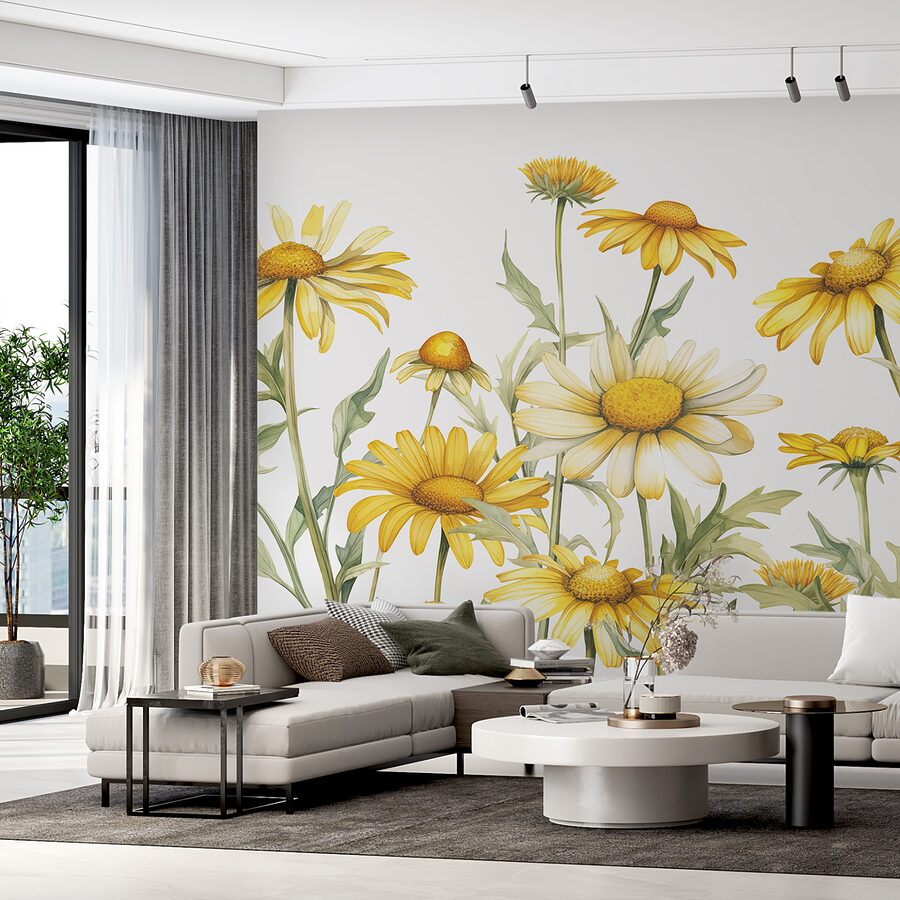 Gruppe von gelben Blumen