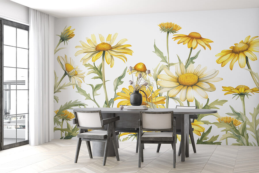 Gruppe von gelben Blumen
