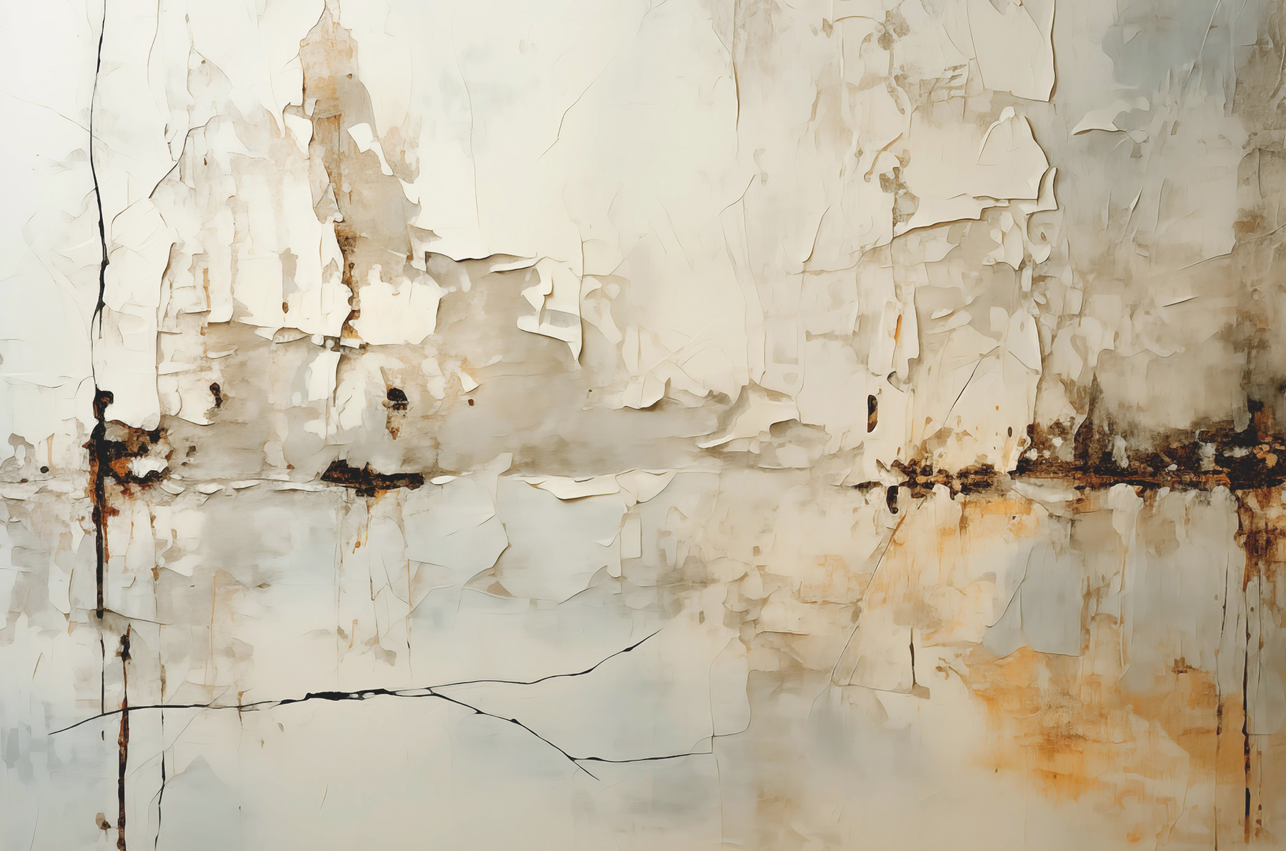 White wall with peeling paint