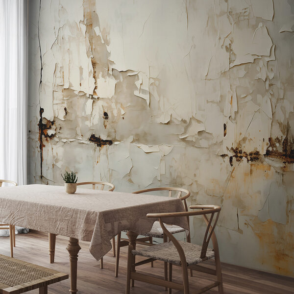 Weiße Wand mit abblätternder Farbe Weiße Wand mit abblätternder Farbe