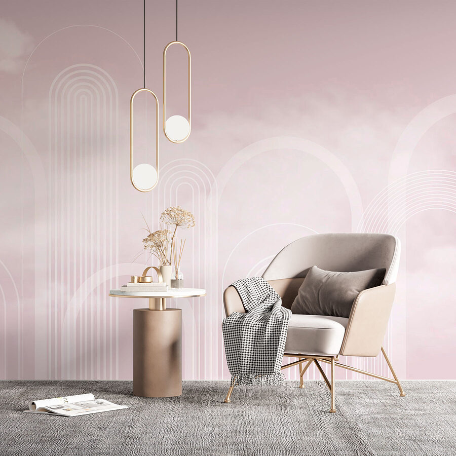 Weiße Linien auf rosa Hintergrund Weiße Linien auf rosa Hintergrund