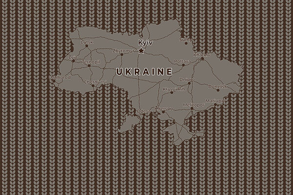 Karte der ukraine mit Linien und Städten Karte der ukraine mit Linien und Städten