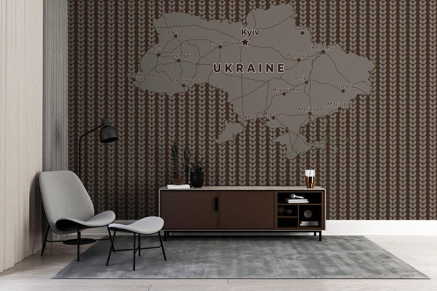Karte der ukraine mit Linien und Städten Karte der ukraine mit Linien und Städten