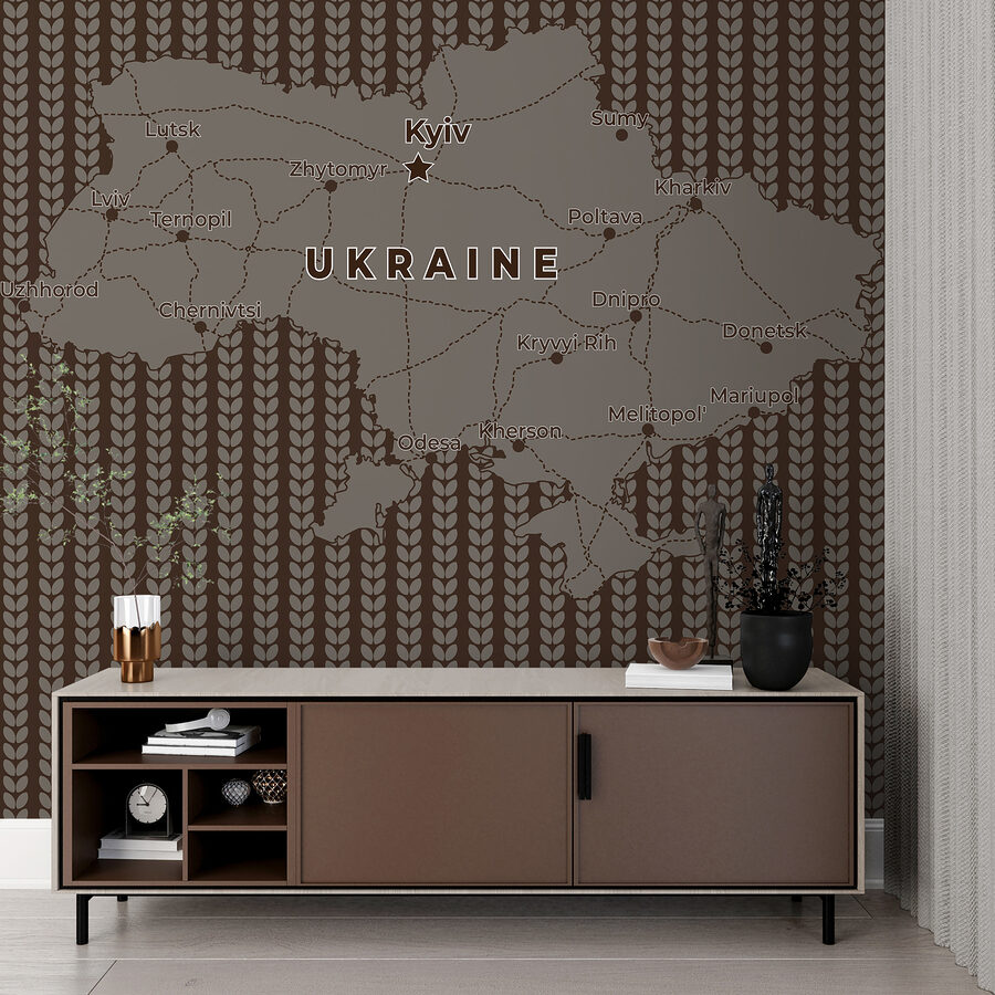 Karte der ukraine mit Linien und Städten Karte der ukraine mit Linien und Städten