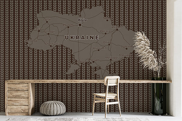 Karte der ukraine mit Linien und Städten Karte der ukraine mit Linien und Städten