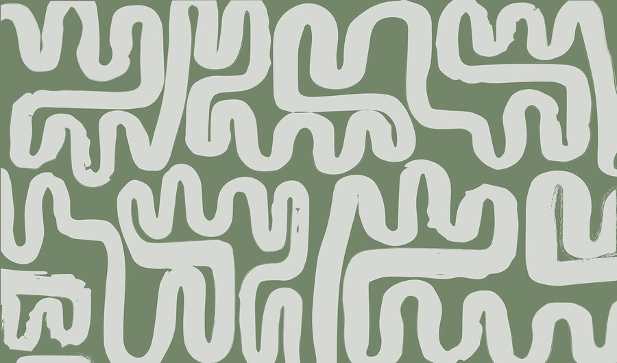Labyrinth mit weißen Linien